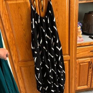 Silence + Noise Black and White Halter Sundress, size sm